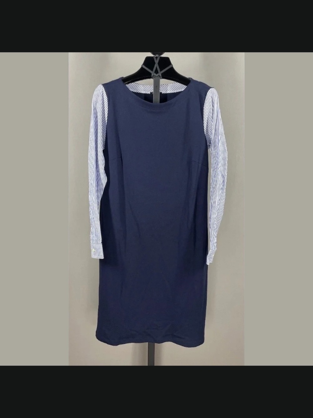 NEW Talbots Dress Womens Small petite blue sheath shift nautical casual classic